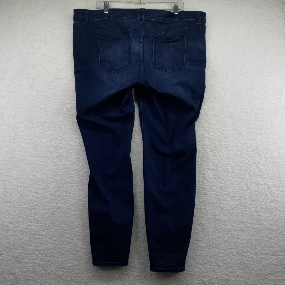 Old Navy Womens Rockstar Skinny Jeans Sz 20 Plus Regular Dark Wash Denim Stretch